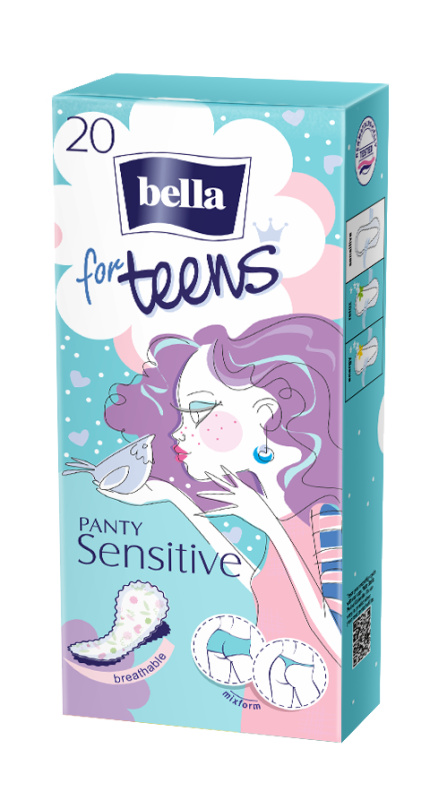 BELLA For Teens Sensitive slipové vložky pro dívky 20 ks