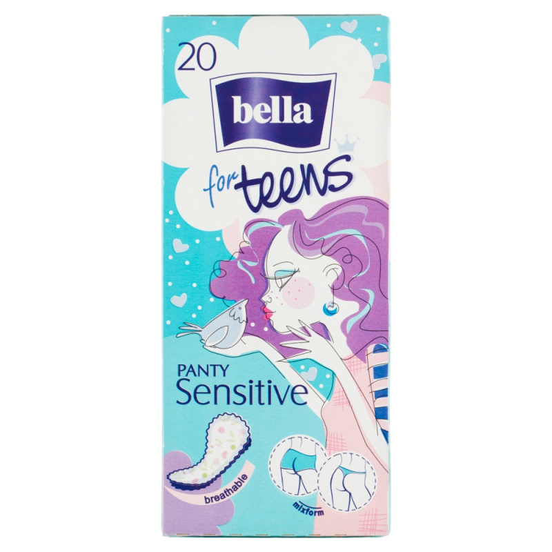 BELLA For Teens Sensitive slipové vložky pro dívky 20 ks