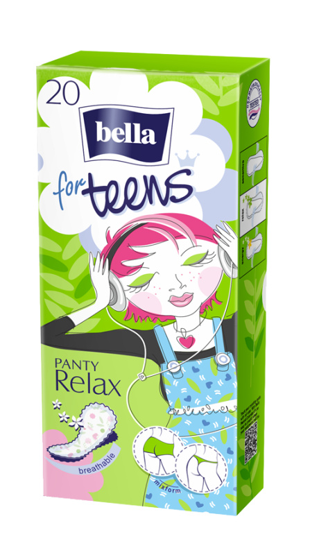 BELLA For Teens Relax slipové vložky pro dívky 20 ks