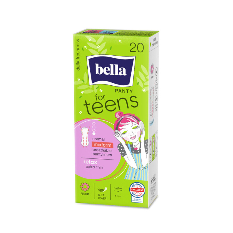 BELLA For Teens Relax slipové vložky pro dívky 20 ks