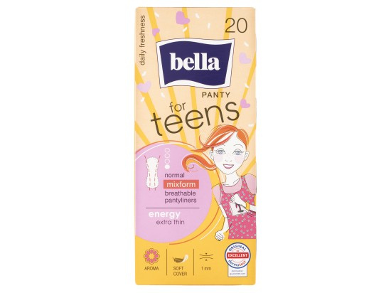 BELLA For Teens Energy slipové vložky pro dívky 20 ks