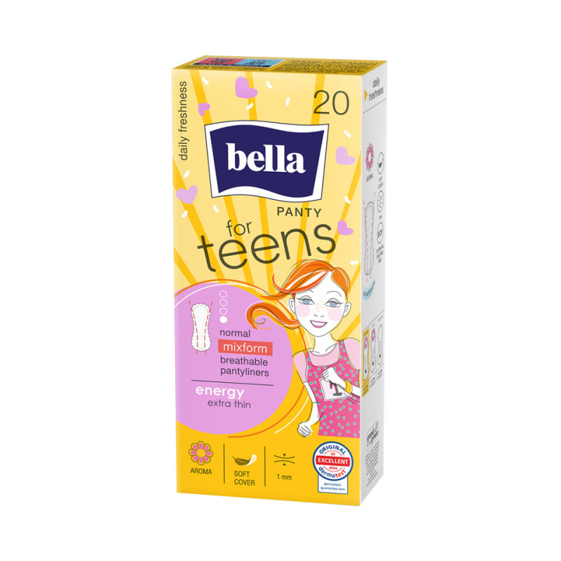 BELLA For Teens Energy slipové vložky pro dívky 20 ks