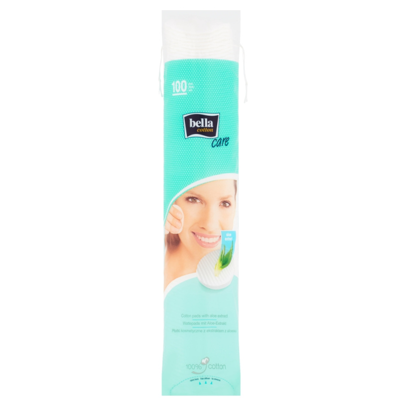 BELLA Cotton Care odličovací tampony s aloe vera 100 ks