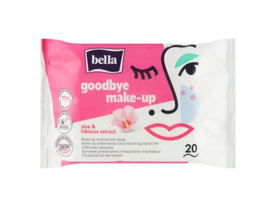 BELLA Make Up Aloe Vera odličovací ubrousky na make-up 20 ks