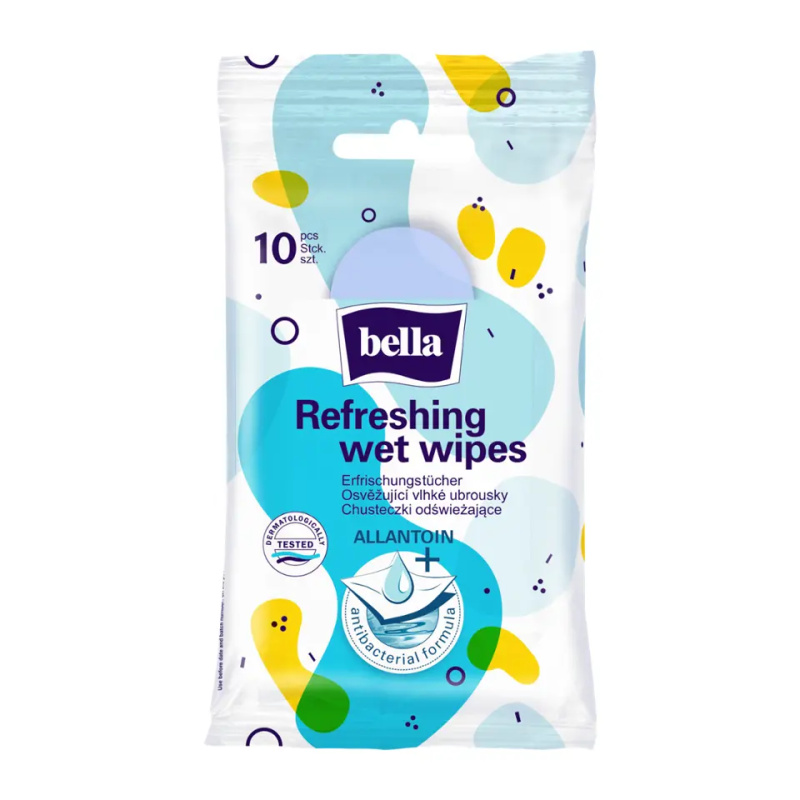 BELLA Refreshing wet wipes osvěžující vlhčené ubrousky 10 ks
