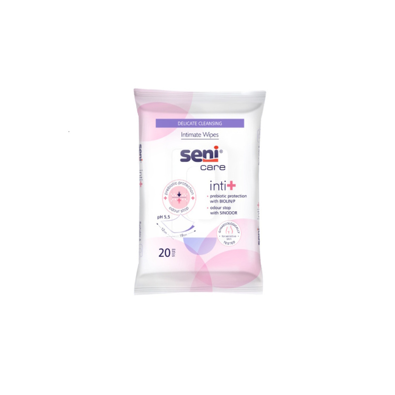 SENI Care Intimní vlhčené ubrousky Inti+ 20 ks