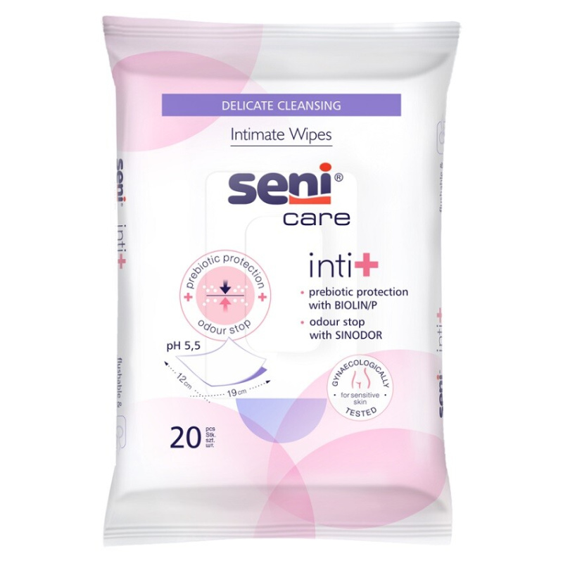 SENI Care Intimní vlhčené ubrousky Inti+ 20 ks