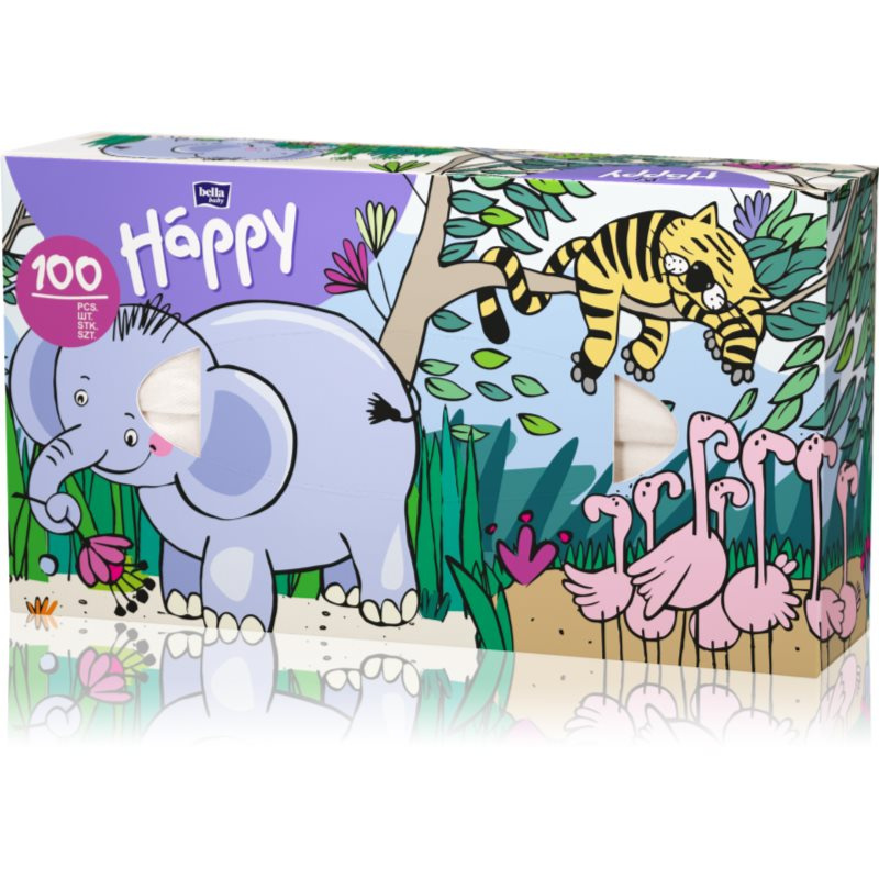 Bella Baby Happy Paper Tissues papírové kapesníky 100 ks