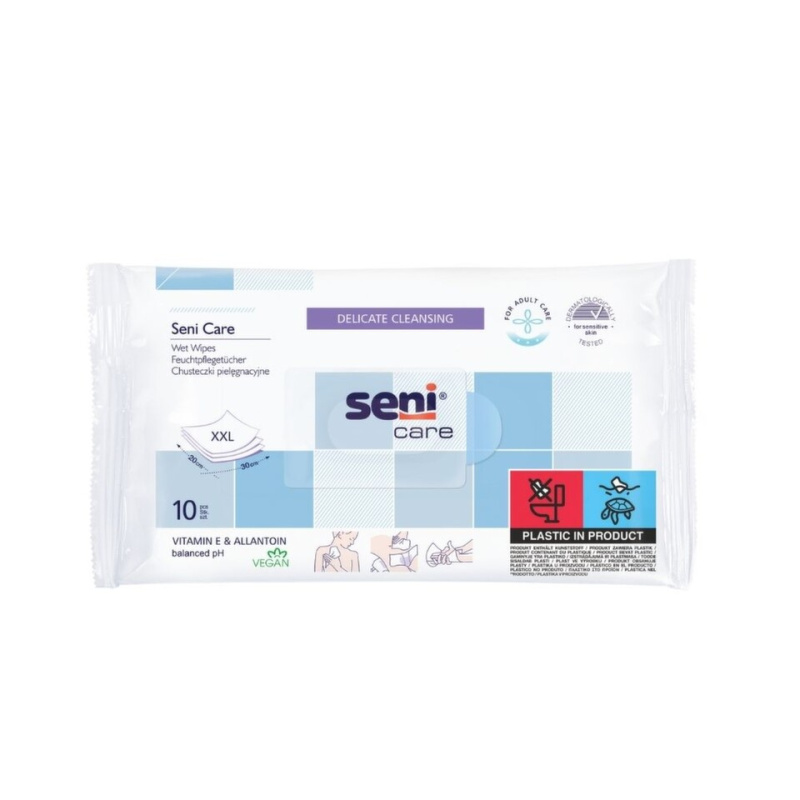 Seni Care vlhčené ubrousky vit.E a allantoin 10ks