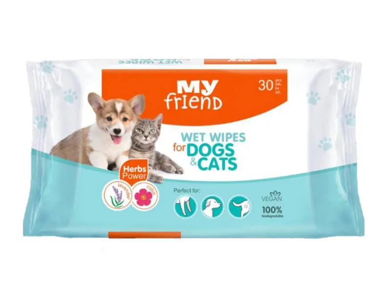 MY FRIEND Vlhčené ubrousky pro psy a kočky 30ks