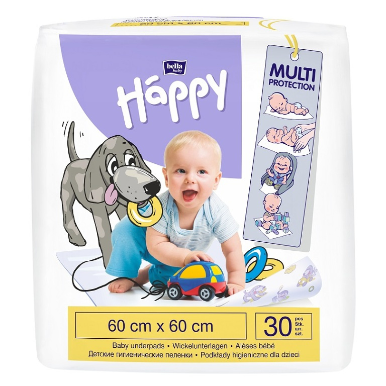 Bella Baby Happy SIze L jednorázové přebalovací podložky 60x60xm 30 ks