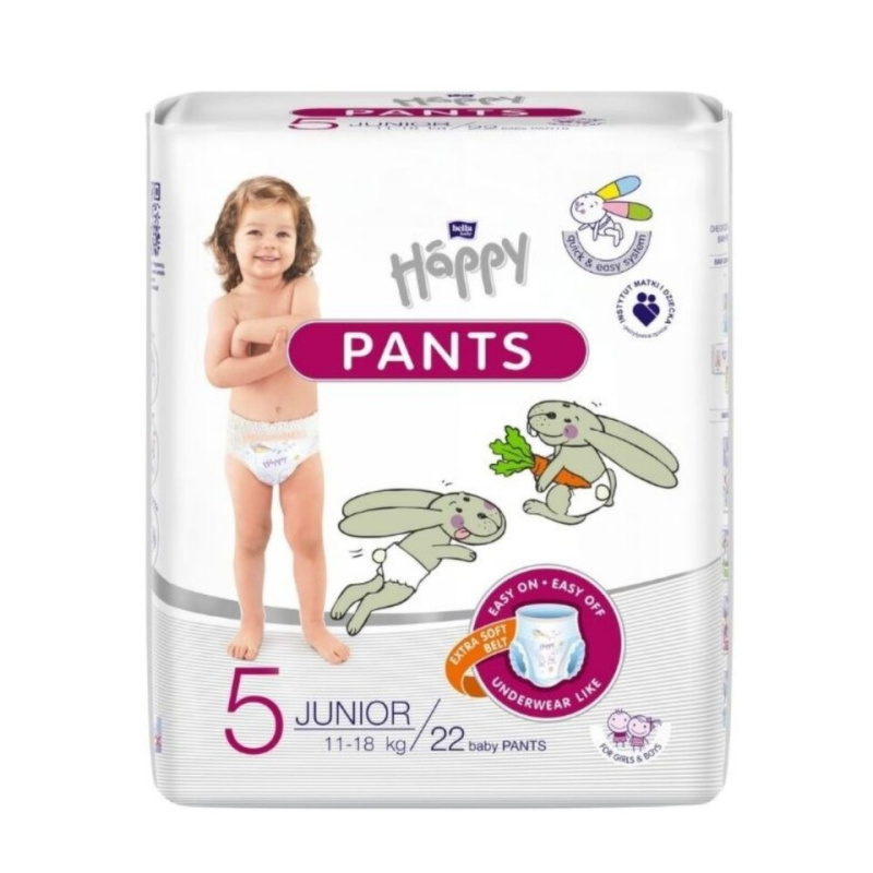 Bella Baby Happy Pants Size 5 Junior jednorázové plenkové kalhotky 11-18 kg 22 ks