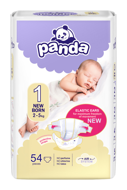 Panda dětské plenky Newborn á 54 ks