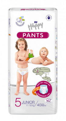 BELLA HAPPY Baby pants junior plenkové kalhotky 11 - 18 kg 40 kusů