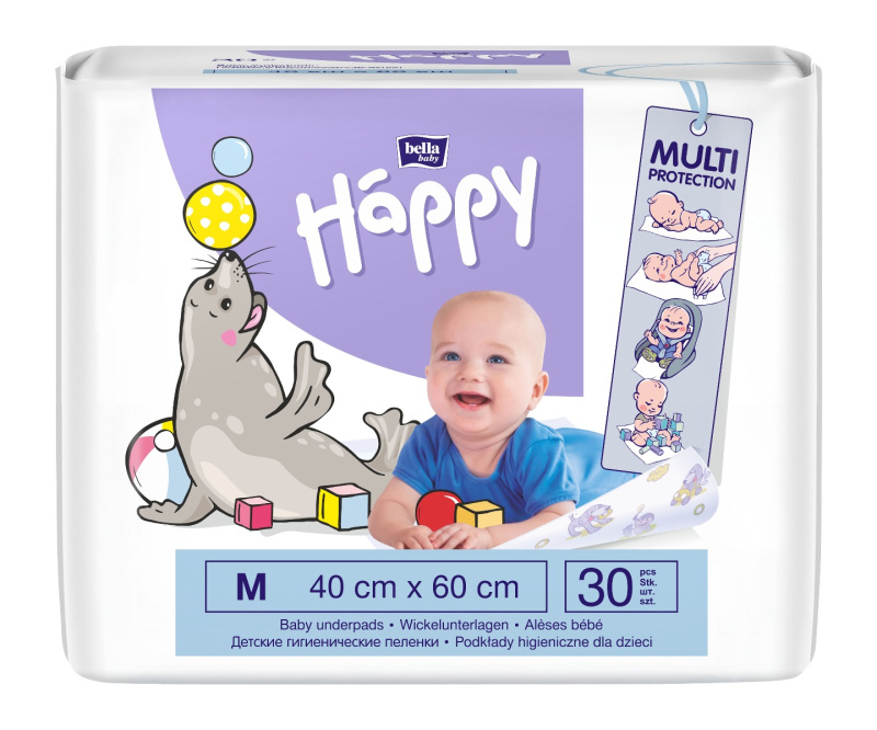 Bella Baby Happy SIze M jednorázové přebalovací podložky 40x60 cm 30 ks
