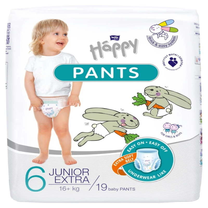 Bella Baby Happy Pants jednorázové plenkové kalhotky 16+ kg (velikost 6)