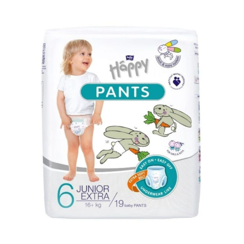 Bella Baby Happy Pants jednorázové plenkové kalhotky 16+ kg (velikost 6)
