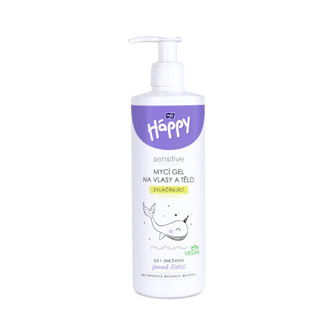 Bella Baby Happy Sensitive mycí gel na tělo a vlasy pro děti 400 ml