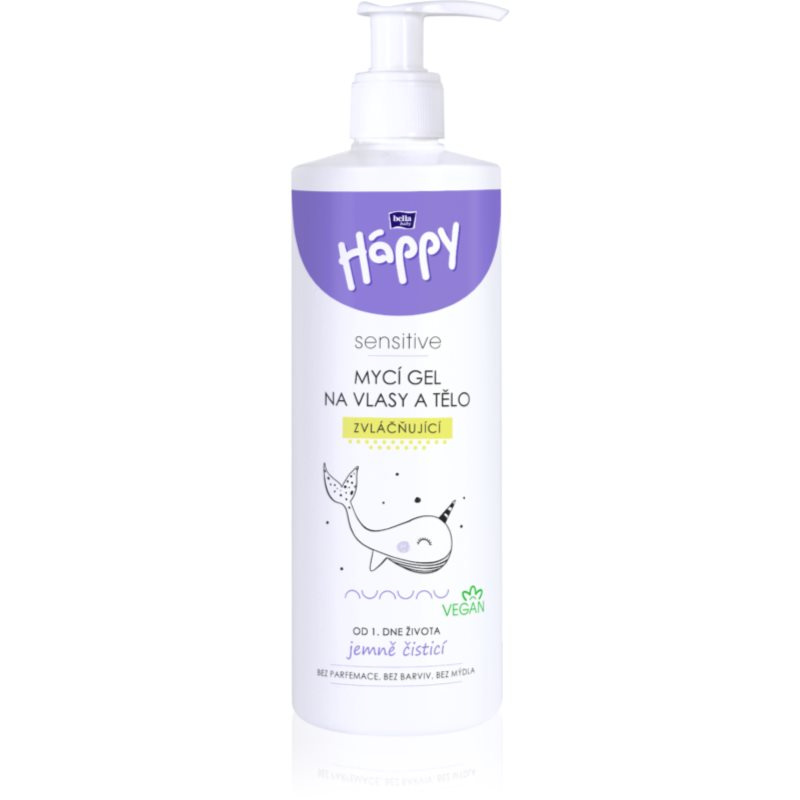 Bella Baby Happy Sensitive mycí gel na tělo a vlasy pro děti 400 ml