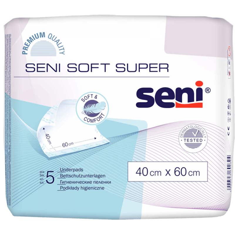 Seni Soft Super podložky absorpční 60x40cm 5ks