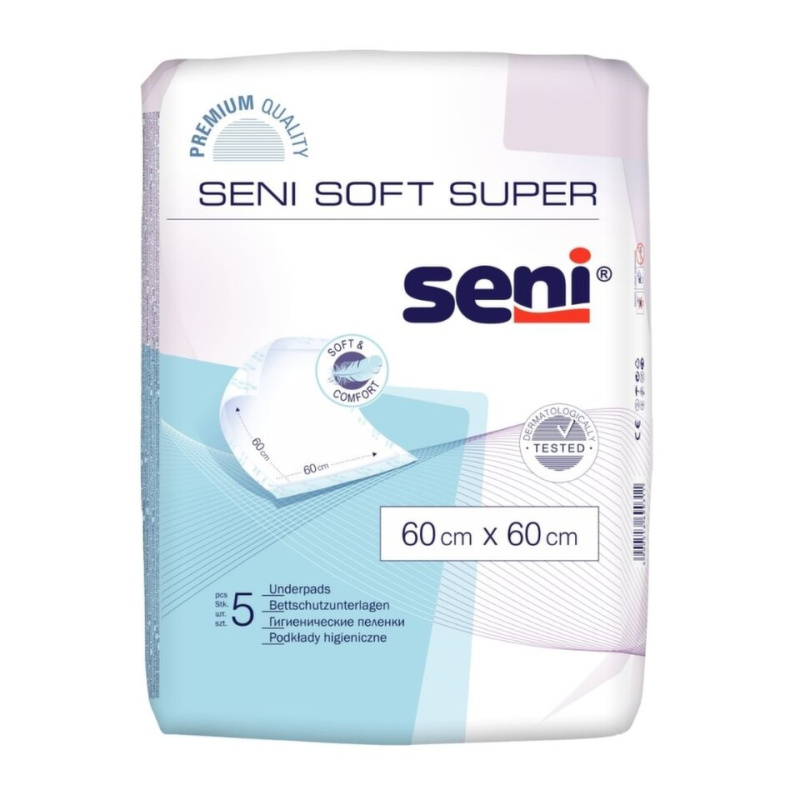 Seni Soft Super podložky absorpční 60x60cm 5ks