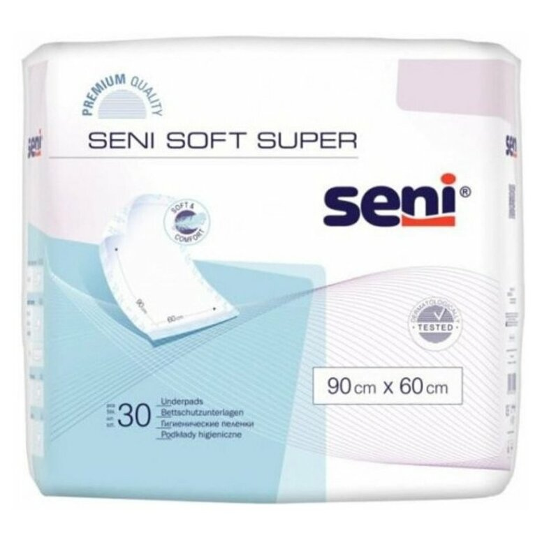 SENI SOFT SUPER PODLOŽKY ABSORPČNÍ, 90X60CM,2000ML,30KS