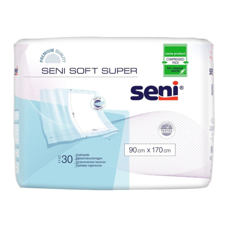 Seni Soft   90x170 cm  absorpční podložky 30 ks