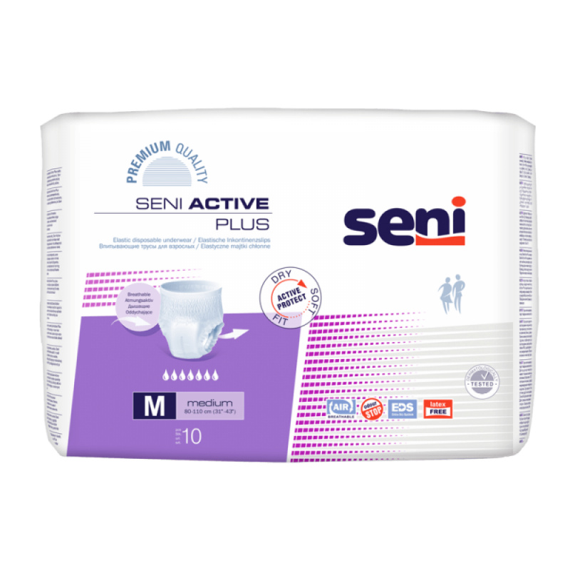 SENI ACTIVE PLUS Absorpční kalhotky M 10 ks