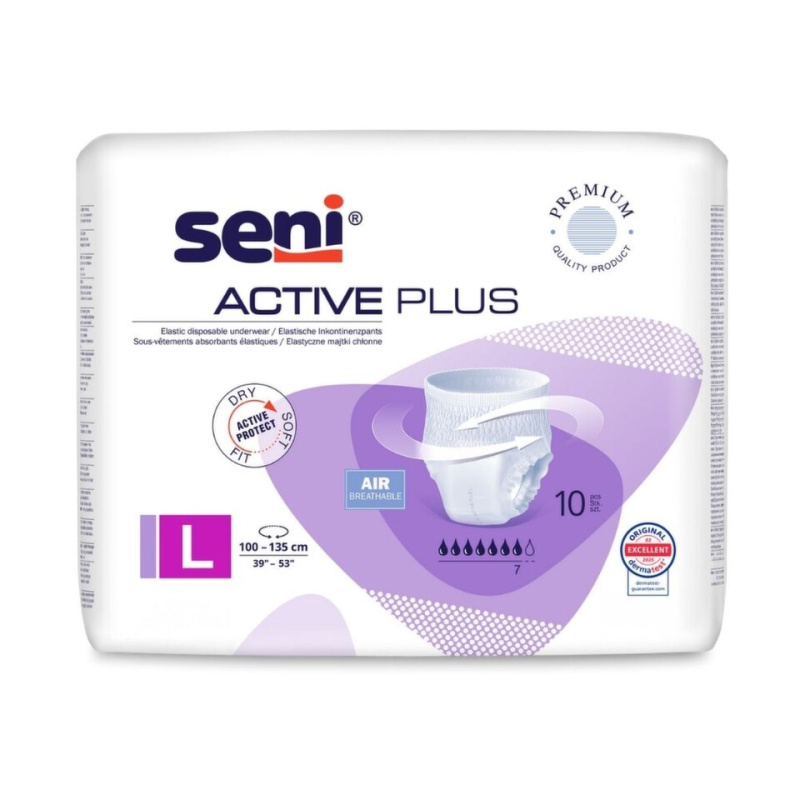 SENI ACTIVE PLUS Absorpční kalhotky L 10 ks