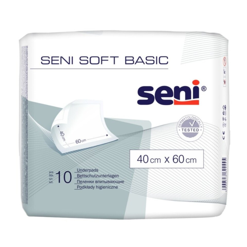 SENI Soft basic absorpční podložky 60 x 40 cm 10 kusů