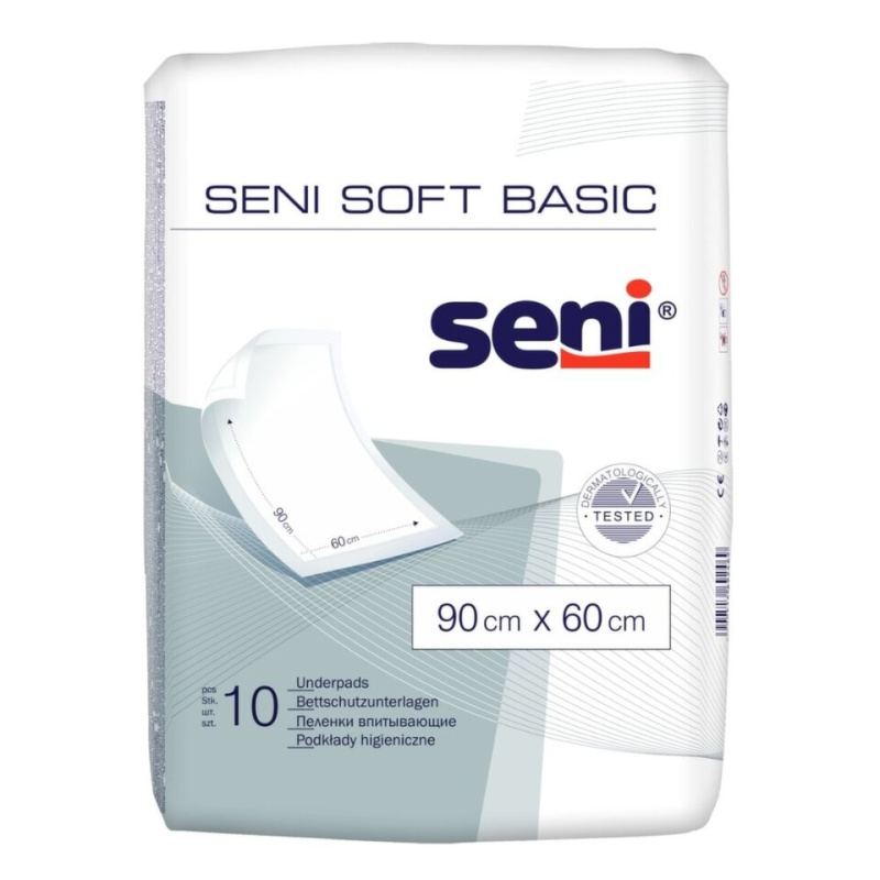 SENI Soft basic absorpční podložky 90 x 60 cm 10 kusů