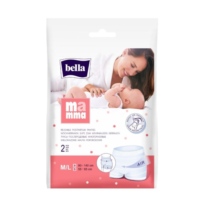 BELLA Mamma Basic poporodní kalhotky velikost M/L 2 ks