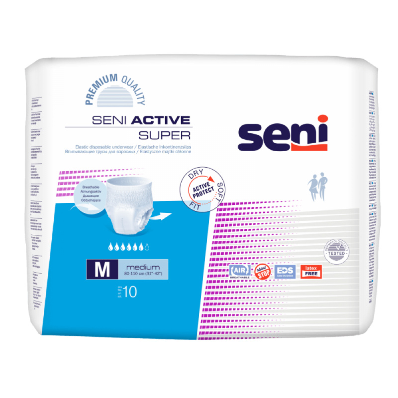 SENI ACTIVE SUPER Absorpční kalhotky M 10 ks
