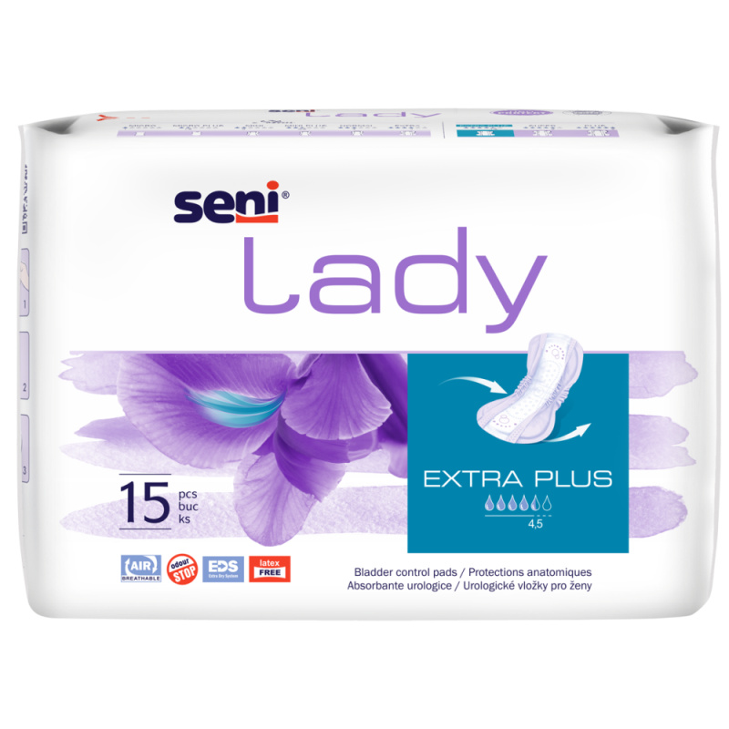 SENI LADY EXTRA PLUS Inkontinenční vložky 15 ks