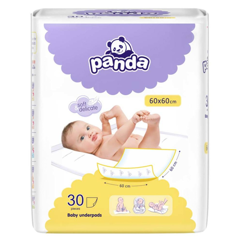 Bella Baby Happy Panda jednorázové přebalovací podložky 60x60 cm 30 ks