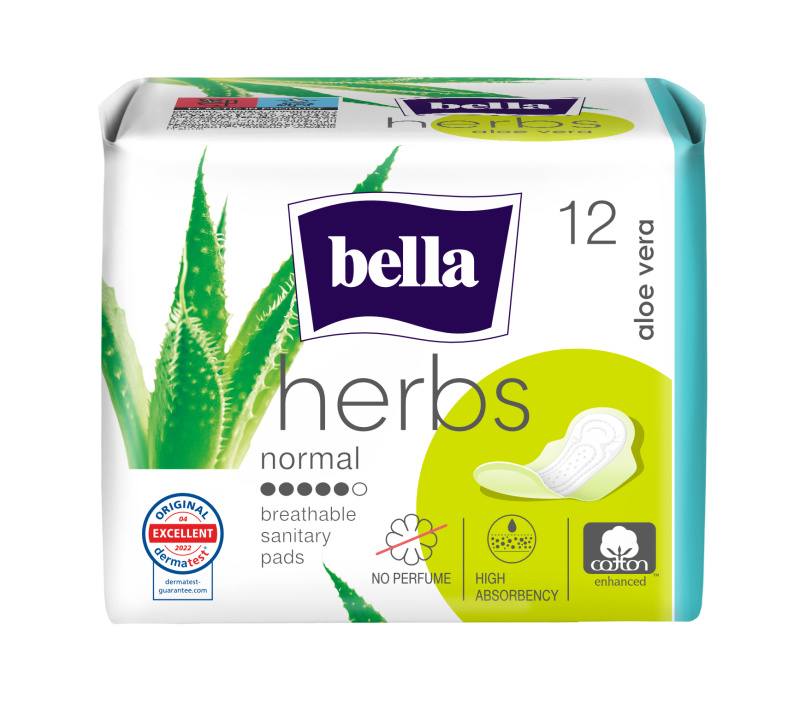 BELLA Herbs Aloe Vera vložky bez parfemace 12 ks