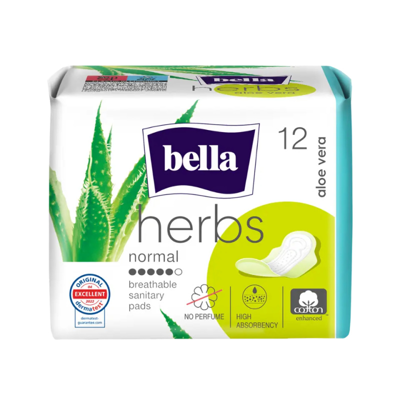 BELLA Herbs Aloe Vera vložky bez parfemace 12 ks