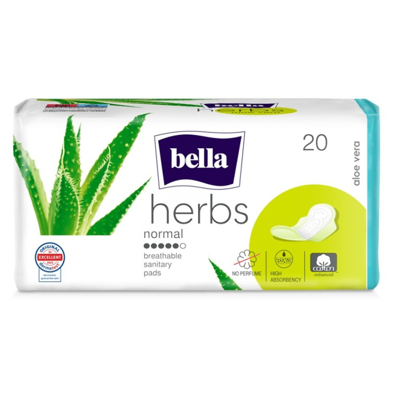 BELLA Herbs Aloe Vera vložky bez parfemace 20 ks