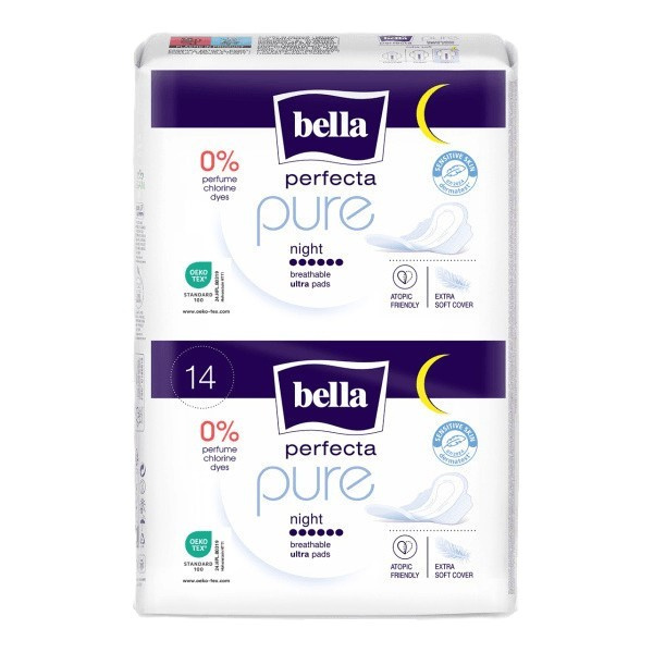 BELLA Perfecta Pure Night ultratenké menstruační vložky 14 ks