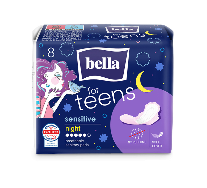 Bella for Teens Sensitive Night menstruační vložky noční
