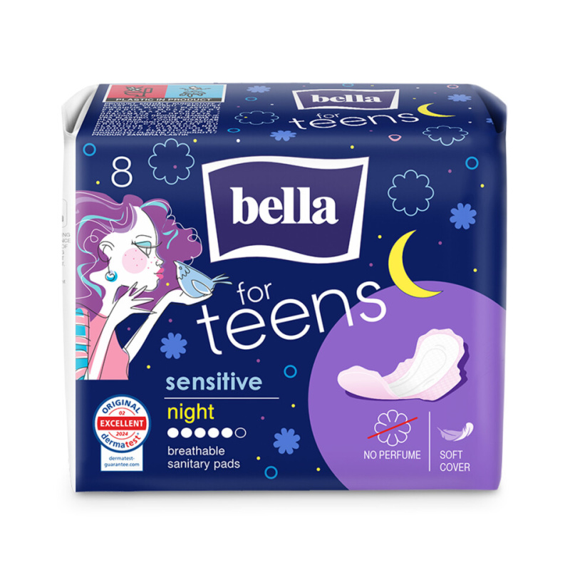Bella for Teens Sensitive Night menstruační vložky noční