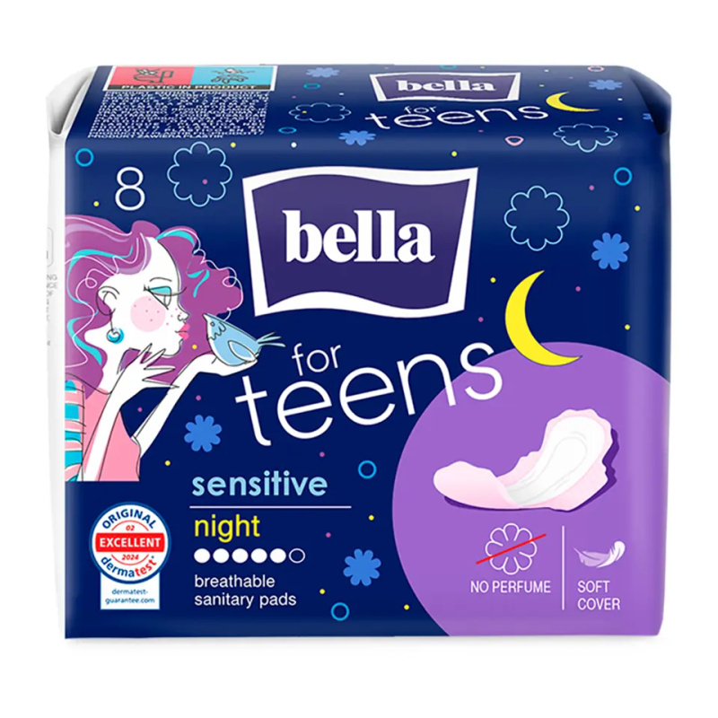 Bella for Teens Sensitive Night menstruační vložky noční