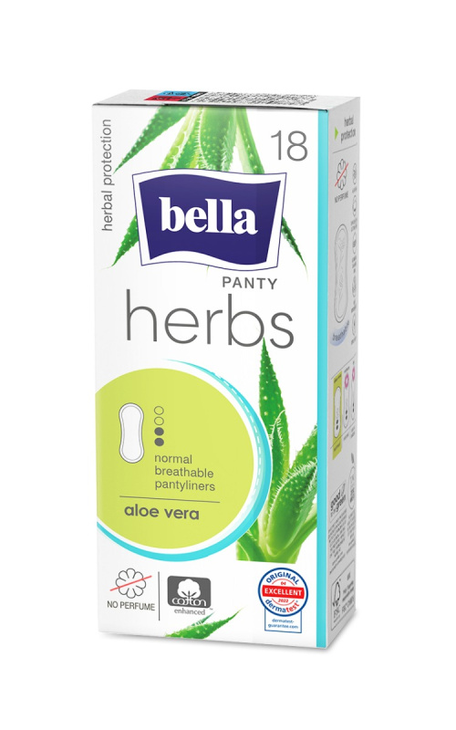 BELLA Herbs Aloe Vera slipové vložky bez parfemace 18 ks