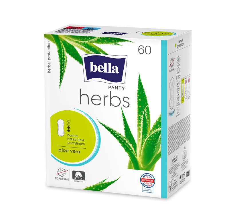 BELLA Herbs Aloe Vera slipové vložky bez parfemace 60 ks