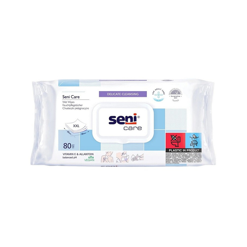 Seni Care vlhčené ubrousky vit.E&allantoin XXL80ks