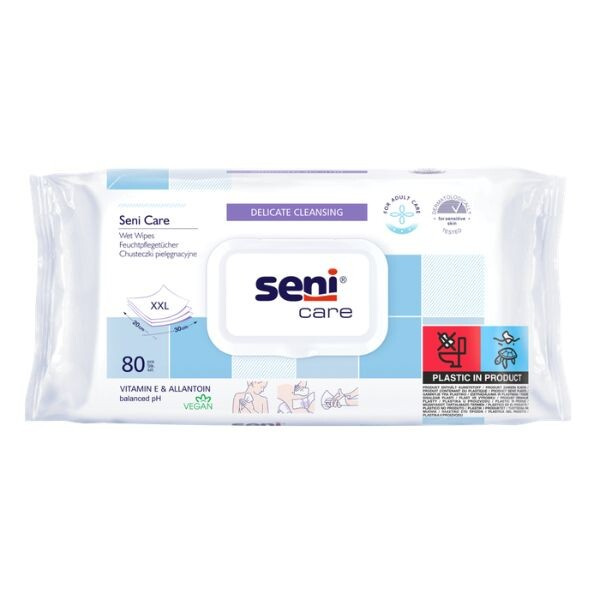 Seni Care vlhčené ubrousky vit.E&allantoin XXL80ks