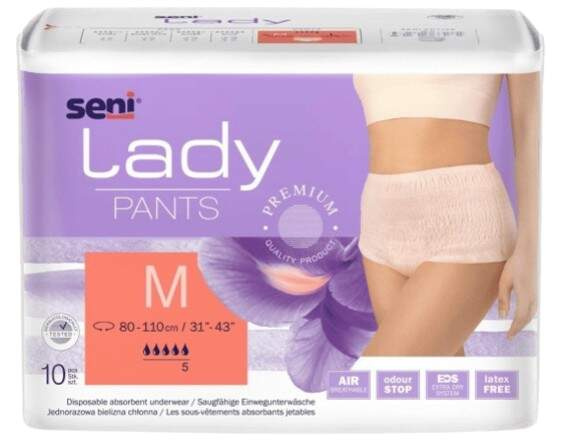 Seni Lady Pants inkon.plenkové kalhotky M 10ks