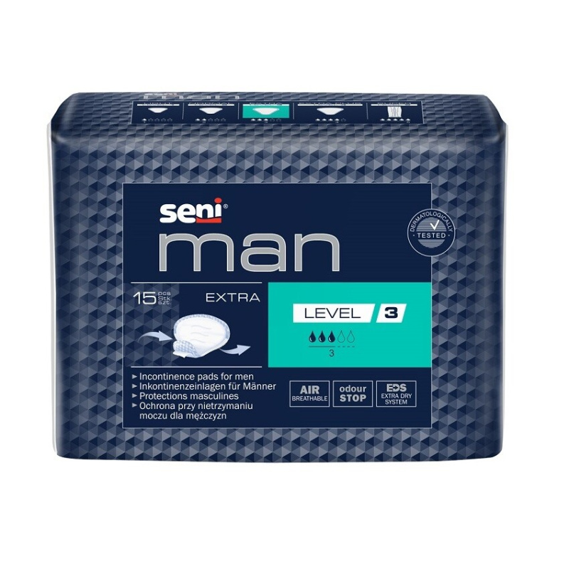 SENI Man normal level 3 inkontinenční vložky pro muže 15 kusů