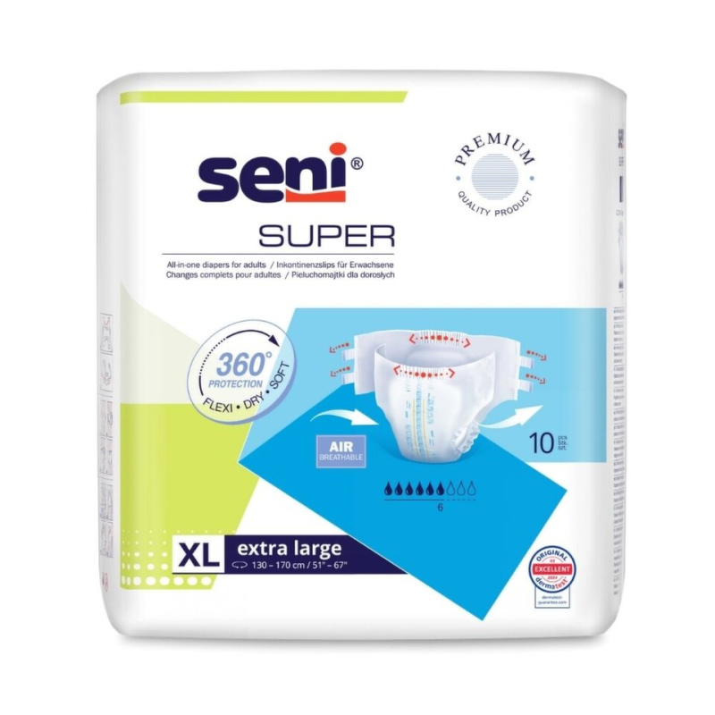 Seni Super vel. XL absorpční plenkové kalhotky s lepítky 10 ks