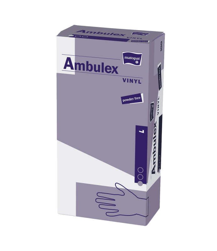 MATOPAT Ambulex Vinyl rukavice vinylové nepudrované L 100 kusů